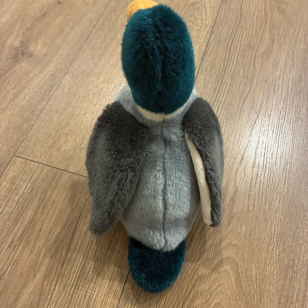 Ty Plush Duck Toy - Green, Gray, Brown, Yellow, 1998